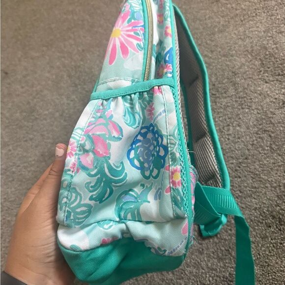 Pottery Barn Kids Lilly Pulitzer Unicorn in Bloom Floral Backpack Sz Small - Picture 5 of 10